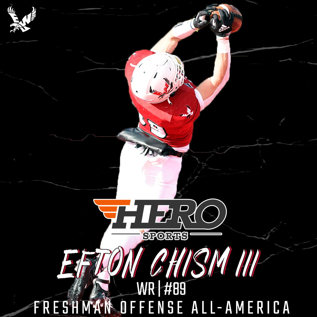 A team-high nine touchdowns, 735 yards and 57 receptions in his first full freshman season!

More to come, <a href="/EftonChism/">Efton Chism III</a>!

#GoEags