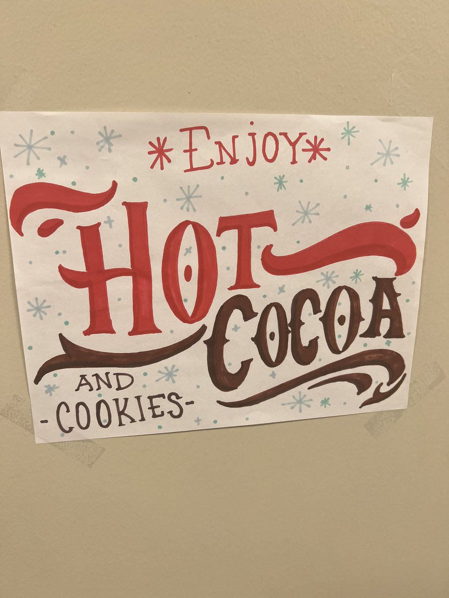 EmilyPaine9's tweet photo. My favorite treat, hot cocoa, provided by our amazing admin team and a Christmas cookie decorating station!!#12DaysofChristmas #avcato #AVCato #cookies https://t.co/PtiUK6Ou4P