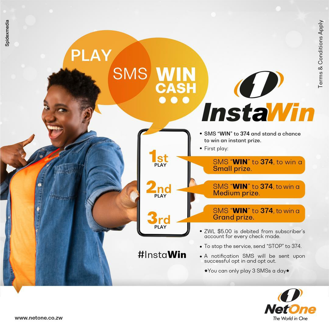 NetOneCellular's tweet photo. More Fun and More Cash in your pocket !
Win Big everyday. SMS "WIN" to 374 and stand a chance to win an instant prize.
#NetOneAt25 #NetOneSilverJubilee #netone25thanniversary https://t.co/nDpWrnxTw8