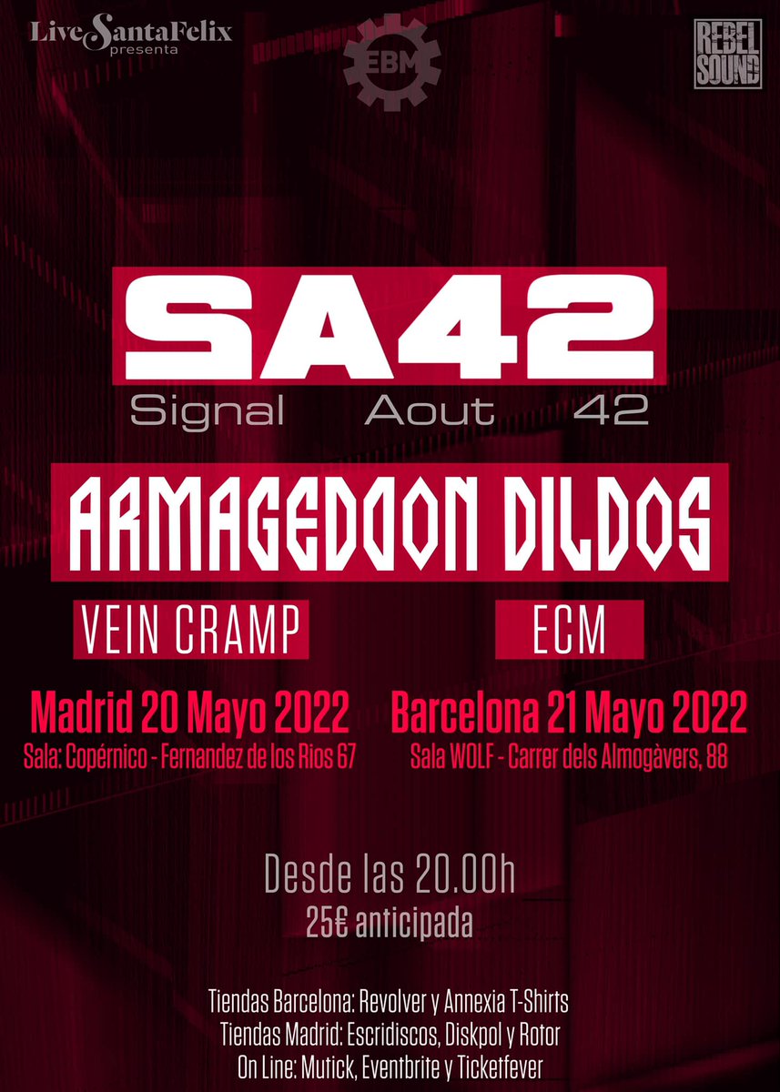 estoesecm's tweet photo. ECM en Directo >> Barcelona Quema 💣🐗💥#technopunk #bodymusic #EBM https://t.co/8RpLWSKlwj