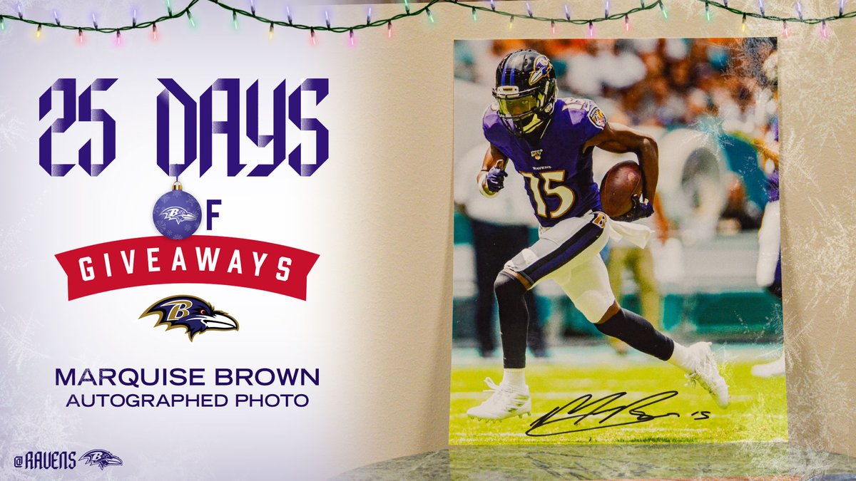 Baltimore Ravens (@ravens) on Twitter photo RT to #ProBowlVote <a href="/Primetime_jet/">Hollywood Brown</a> and have a chance to win this signed photo! 🎁 Votes count double today and tomorrow❗️
baltimoreravens.com/fans/contests/… RT to #ProBowlVote <a href="/Primetime_jet/">Hollywood Brown</a> and have a chance to win this signed photo! 🎁 Votes count double today and tomorrow❗️
baltimoreravens.com/fans/contests/…