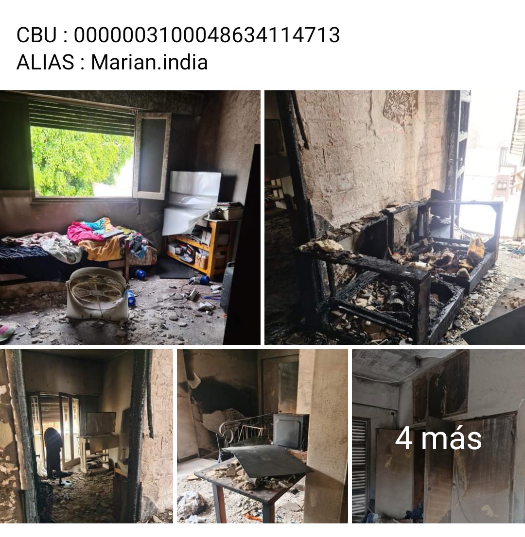 Caa_eydallin's tweet photo. Twitter es servicio y hoy me toca pedir ayuda a mi.
La casa y el bar de mi hermana y sobrinos se incendió el domingo por la noche, perdieron todo y su casa quedó destruida. Estamos juntando fondos para reconstruirla. Se agradece ayuda y difusión. https://t.co/0rTELrLpDm