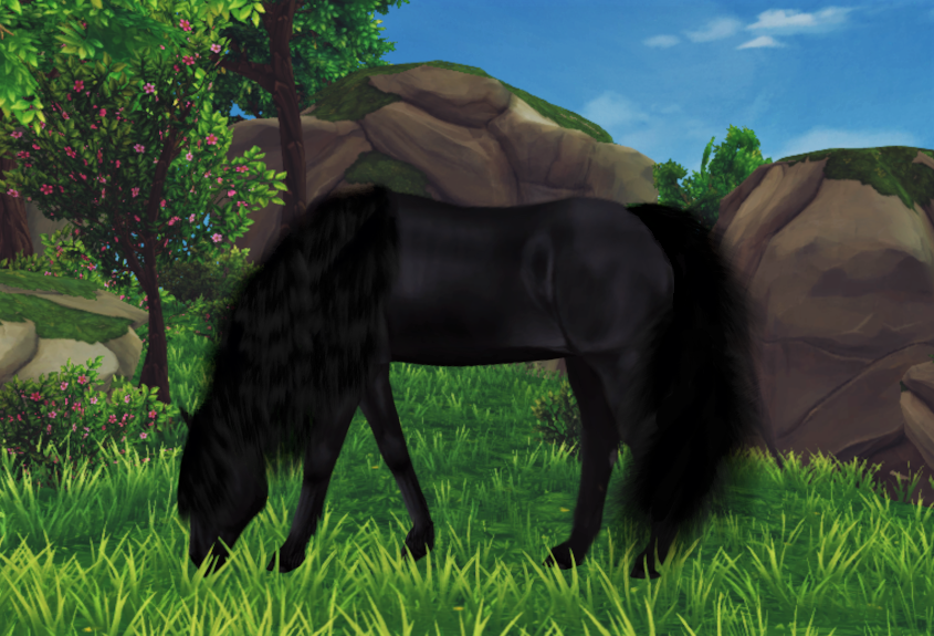 TStormsister's tweet photo. Hi!
☀️Me and my horse in the Summer☀️
In the last couple of days i've been sitting and editting some picture of the Jorvik Friesian from the game Star Stable Online!
Edit program: GIMP2 
Shat do you think about it?
#StarStableOnline https://t.co/1KYO784vcX