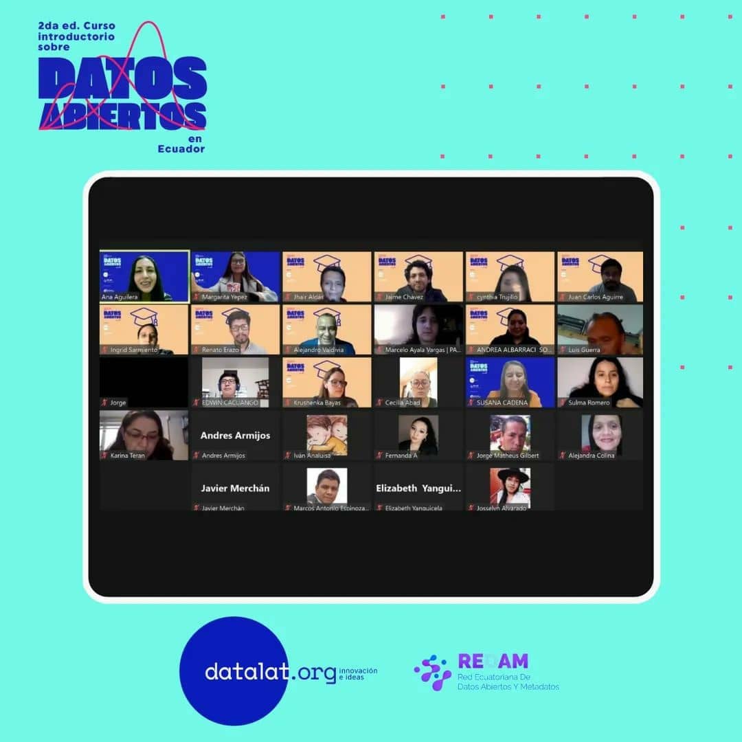 datalat's tweet photo. ¡Fin de la 2.ª ed. del Curso Introductorio sobre Datos Abiertos en Ecuador! 👏🎓
Desde Fundación Datalat y @redam_ecuador felicitamos a todas las personas que finalizaron exitosamente el curso.
🔗 Conoce más sobre nosotros en: https://t.co/0A0xOg3MeG
#dateros #dateras #data https://t.co/Aech460W48