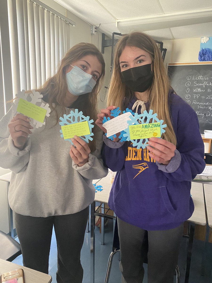 123abcu2's tweet photo. Day 7 - what a great day - spending time with our BUDDIES and posting our lions’  FLAKES OF FAITH  spreading our LIONS wishes for Christmas!  Thanks Lions.  #thinkingofothers  #acsRecFit  #kindness  #leadbyexample @assumptionlion https://t.co/FaVBU1MX9A