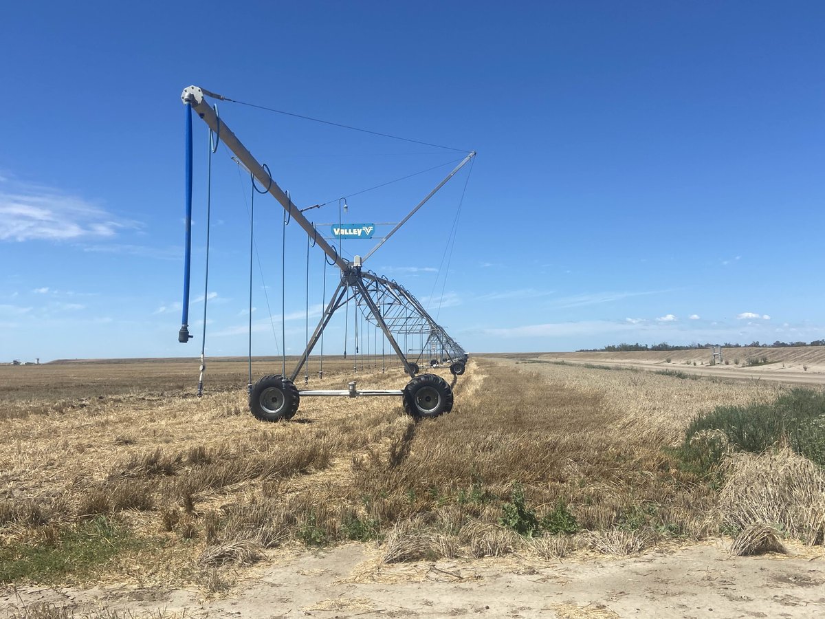 Water as far as the eye can see, but still need to irrigate. Technicians travelling by road / air and water to get machines started.