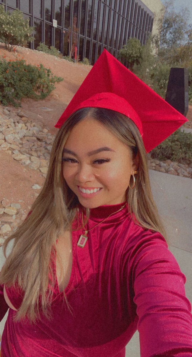 CONGRATS BABY G!!! YOU DID IT!!! Welcome to the UNLV #RebelsForever squad! We love you! ❤️🖤🎓 #UNLVGrad @GerilynRufin