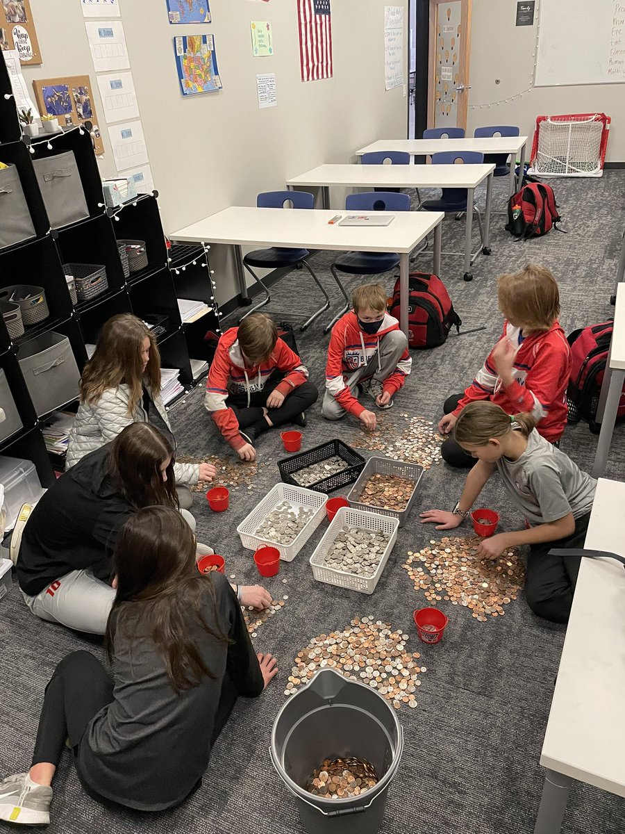 BrkwyAcademy's tweet photo. ‘Coin Wars’ is an activity for our middle school students in their Character and Skills class and what character these students have shown! Congratulations to our 4th grade class who won the competition and collected $3,348.91 for @MakeAWishMN! https://t.co/0KNv0Yqqwl