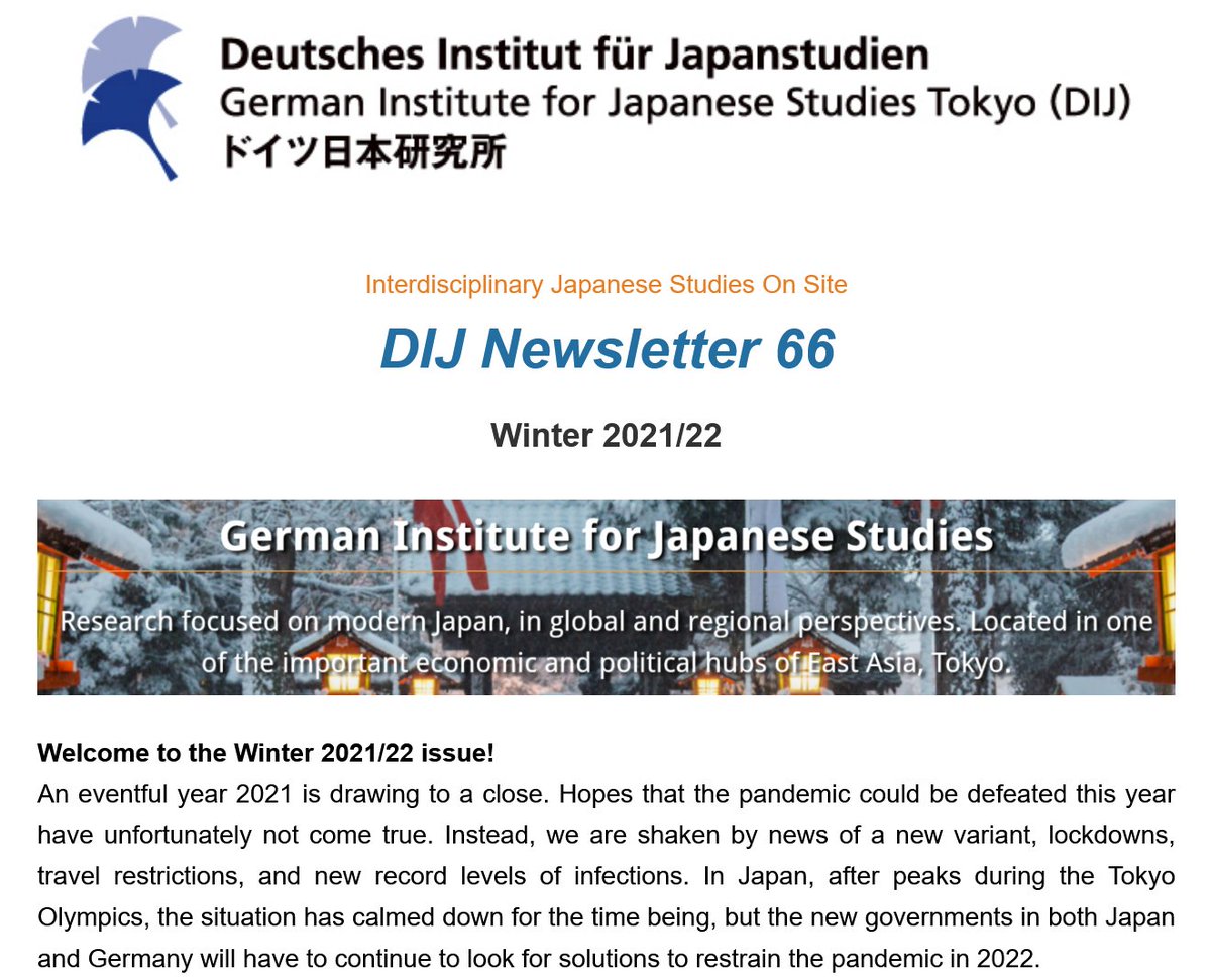 dij_tokyo's tweet photo. Check out the winter issue of our #DIJNewsletter feat. updates on our research, publications, alumni & outreach activities @barbGhawaii @SGanseforth @kott_no @HaraldKuemmerle @franzDIJTokyo @webertweets @AxelPKlein @stenweber Full issue & subscription form https://t.co/t3WK7MeITS https://t.co/wb7ylD8pYz