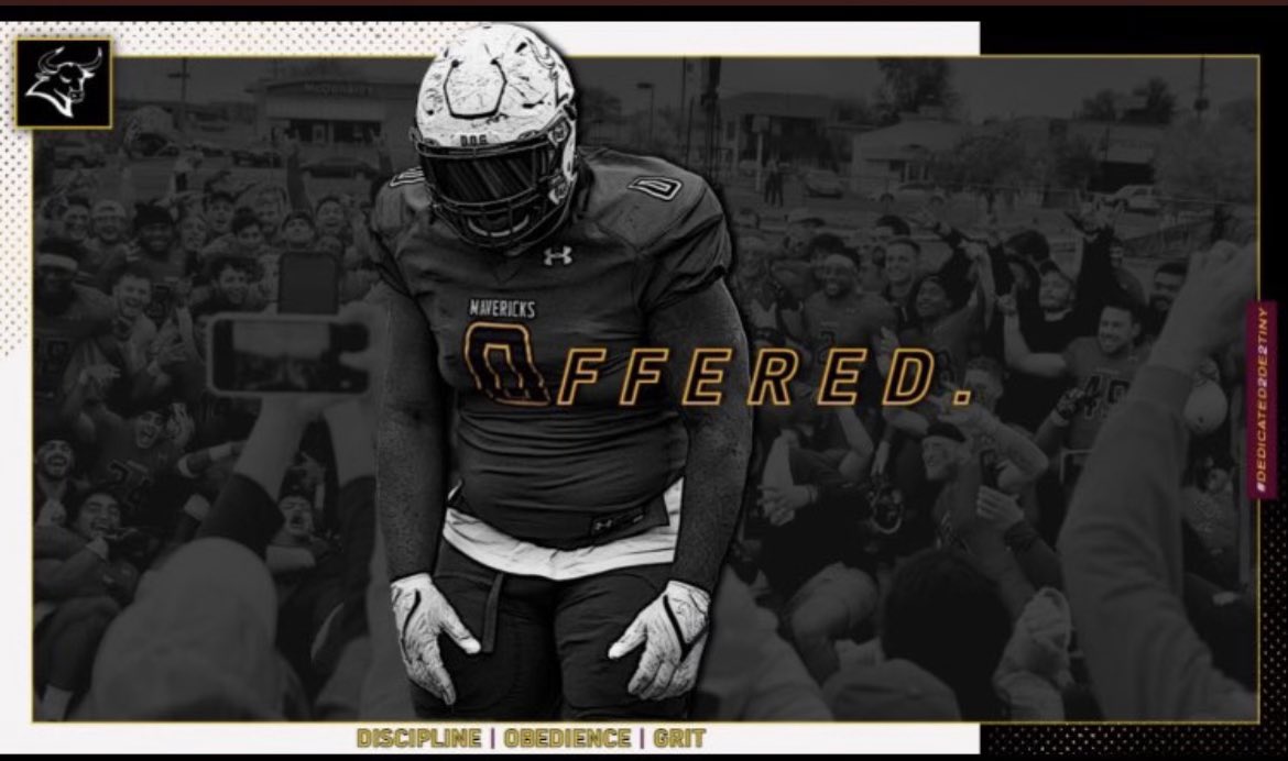 Txsmith77's tweet photo. After a great conversation with @CoachBrown_CMU Im extremely blessed to say I’ve received my 2nd  scholarship offer from Colorado Mesa University #Mavsup https://t.co/wn3SuvIAB3