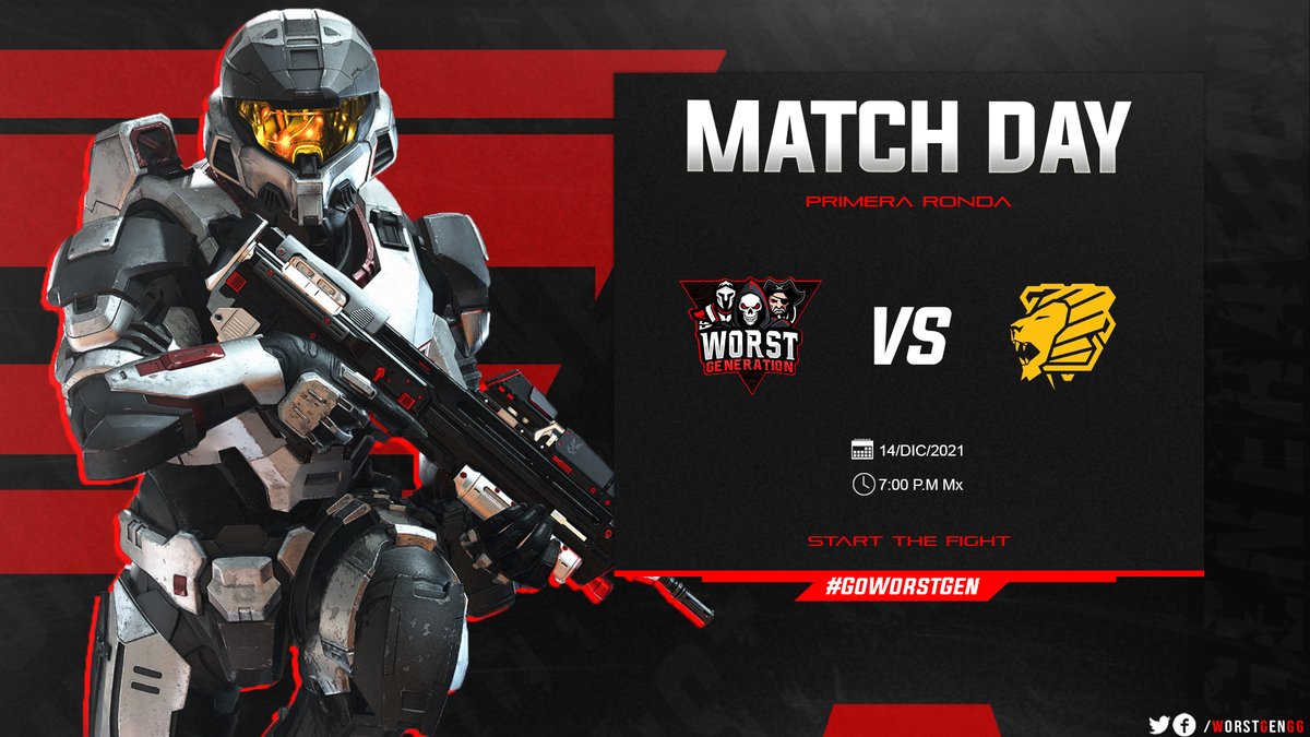 WorstGenGG's tweet photo. 🔴MATCH DAY🔴

El dia de hoy nos enfrentamos a un grande y titan de latam en lo que corresponde Halo infinite.🔥
Estaremos jugando en este torneo de @ligaaceesports 

🆚 @KnightsGG 
🖥 https://t.co/OO3VDaEIEl
⏲ 07:00 pm hora mx

#GoWorstGen
#HaloInfinite https://t.co/YKl22vmZCp