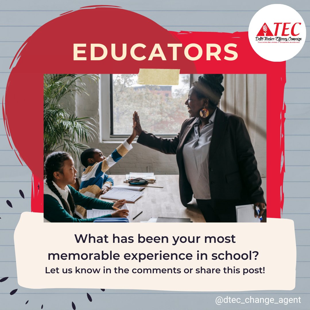 What has been your most memorable experience in school? It could be during high school, middle school, or even so far as college! Did a professor say something so meaningful that stuck ever since? Let us know in the comments or share this post!