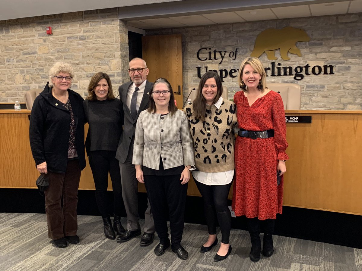 This evening we recognize .@UA_Schools Board of Education President Scott McKenzie and Vide President Carol Mohr for their incredible service to our students, staff, families and community. Thanks to State Rep. Allison Russo for joining us for this recognition. #ServeLeadSucceed