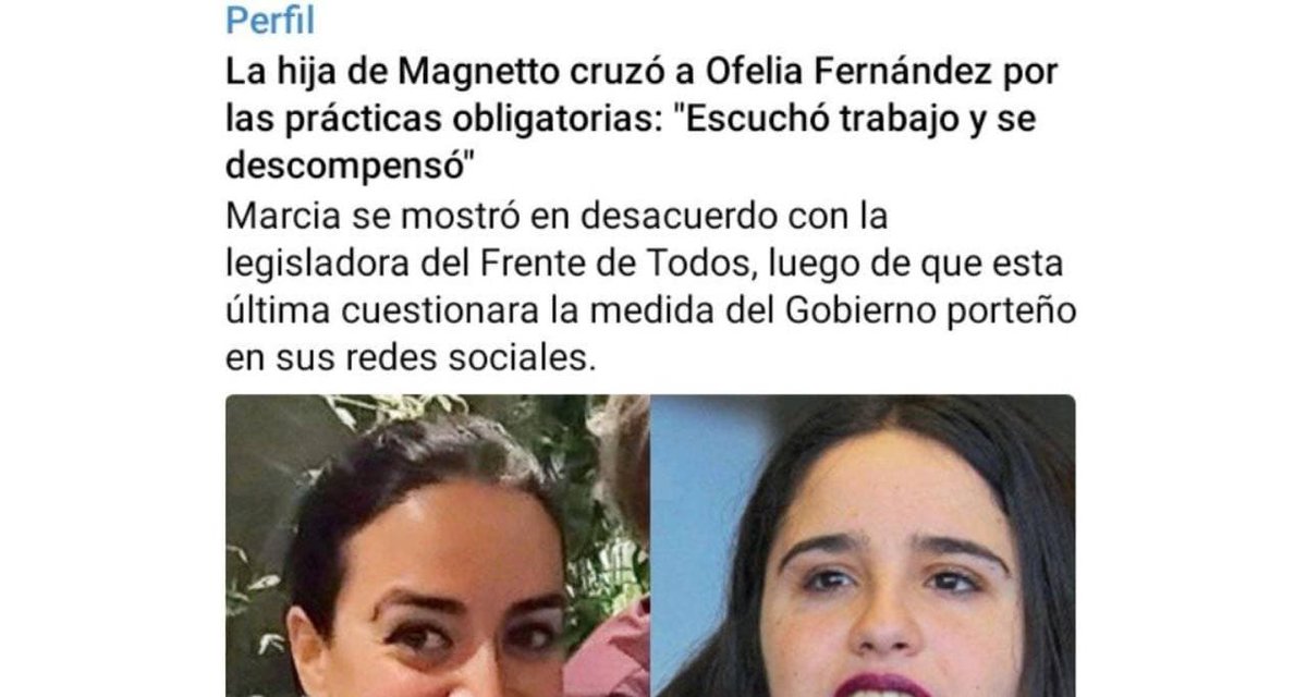 OfeFernandez_'s tweet photo. ah pero la que sí sabe de trabajo sos vos que vivis de los medios de tu papi https://t.co/osBL2hRaAn