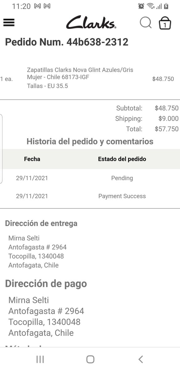 JOLUDITA's tweet photo. @clarksshoes Señores realice esta compra y aun no llega el producto converse en tienda clarks stgo y me i forman de una estafa en su propia cuenta clarks.chile y nodie responde. https://t.co/FgZYCFNWSV