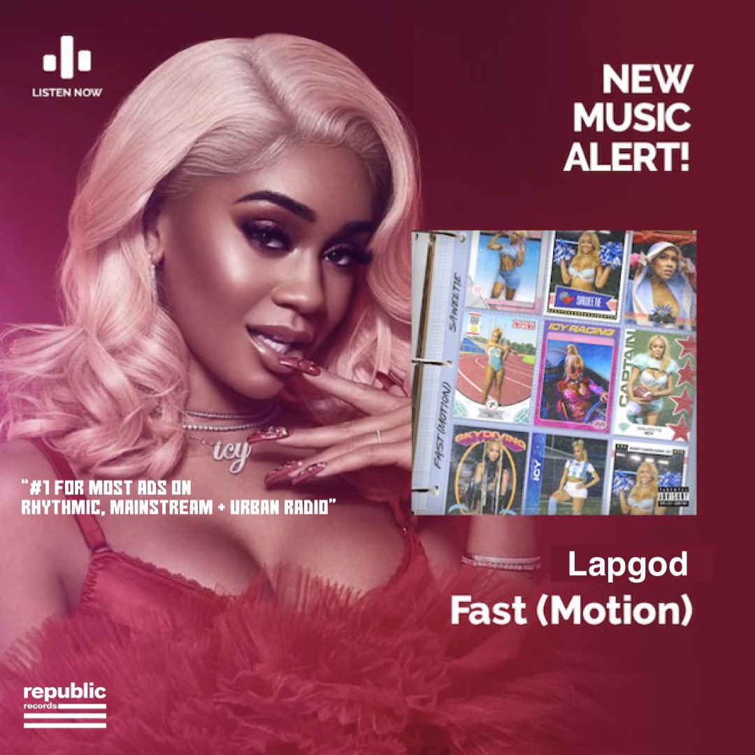 Lapgodd's tweet photo. Love you @StansRepublic ❤️
Checkout the new monthly newsletter with #FastMotion as the #1 New Music Alert! She’s #1 most added on Rhythmic, Urban and Mainstream radio!! #ComingInFast 💨 https://t.co/5cP4rY3ZJe