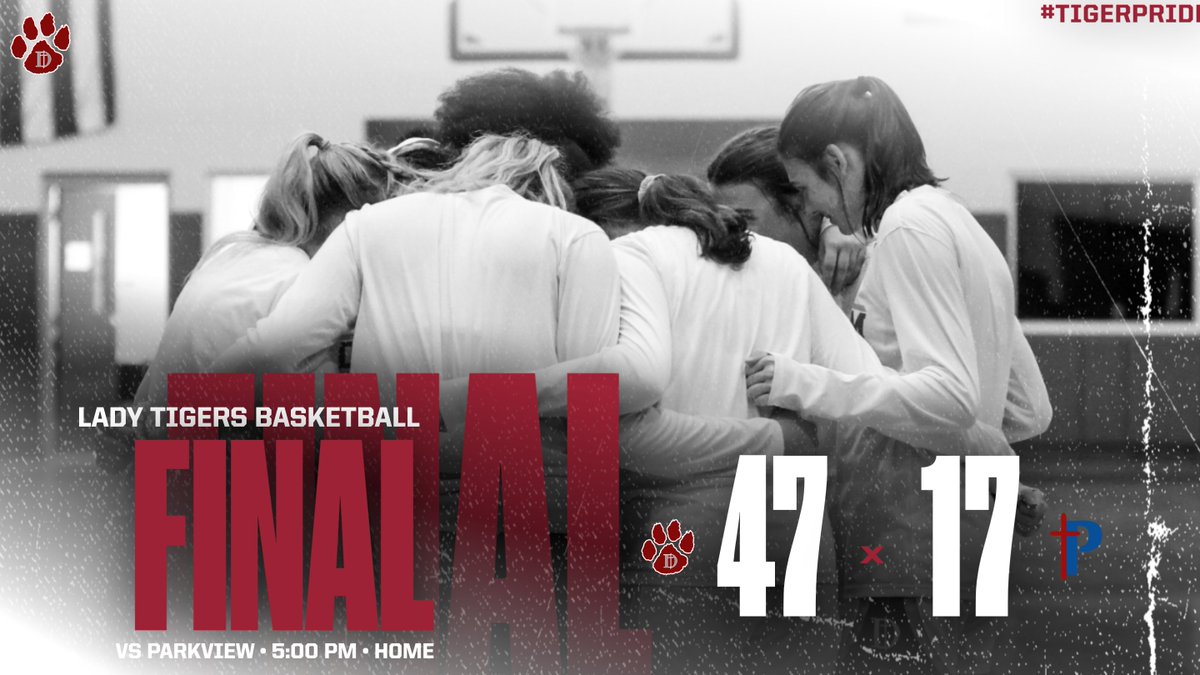 DunhamAthletics's tweet image. LADY TIGERS WIN....AGAIN!!

Final Score
@DunhamAthletics - 47
Parkview Baptist - 17

#TIGERPRIDE #ChooseDunham