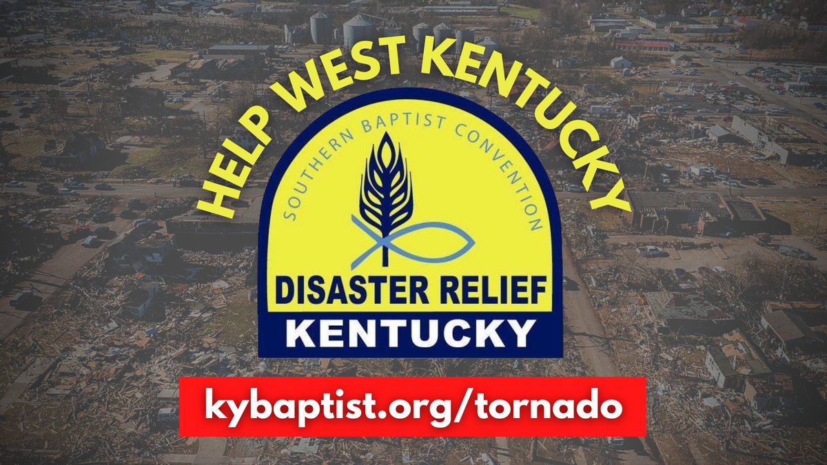 CKYBaptists's tweet photo. As you continue to pray for West Kentucky, would you also consider donating to relief efforts? Kentucky Baptist Disaster Relief is responding to needs in every affected area and needs resources and volunteers. To learn more, check out https://t.co/d76tP916Fv #disasterrelief https://t.co/odzCgZ6MfI