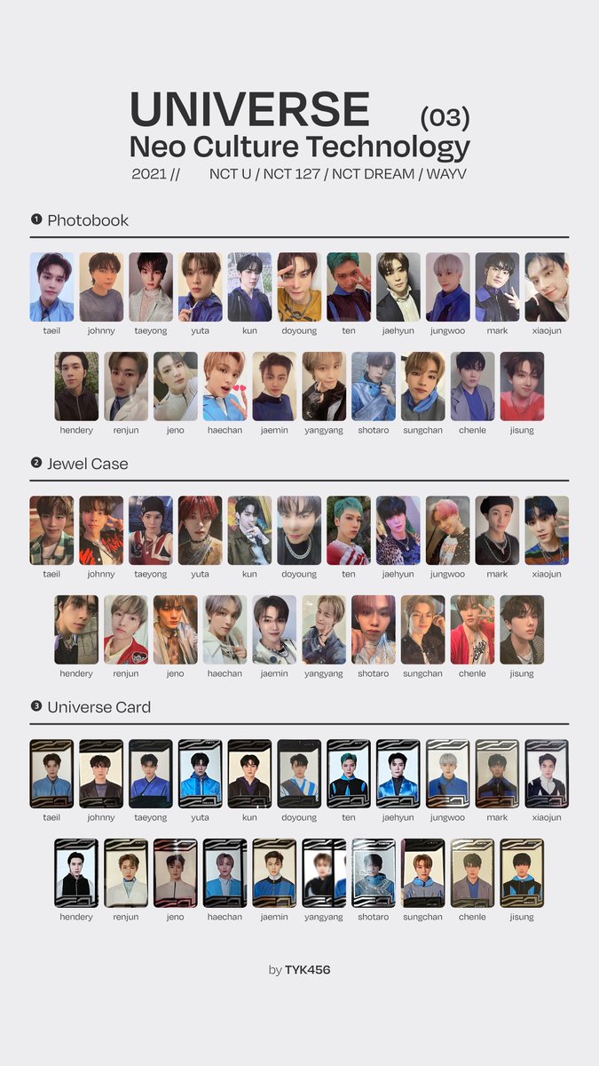 NCT2021 Universe photocard template (+ taeil photobook, taeil