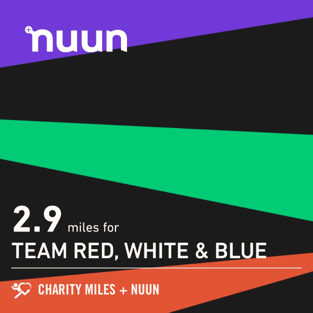 oldtownabigail's tweet photo. 2.9 @CharityMiles for @teamrwb sponsored by @nuunhydration. Join the #muuvment! #nuunlife https://t.co/uuoUVUBQxX