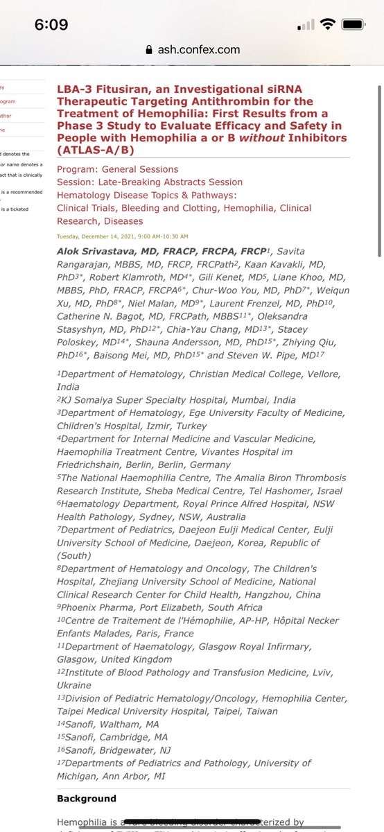 MPAlexanderMD's tweet photo. Nice day when the @nejm alerts you to #latebreakingabstract  at @ASH_hematology 
A multi-center collaboration led by Alok Srivastava @OffCMCVellore Fitusiran, a subcutaneous siRNA therapy for hemophilia (ATLAS trial)
@andiroy @VincentRK https://t.co/sy8u7jyKWG