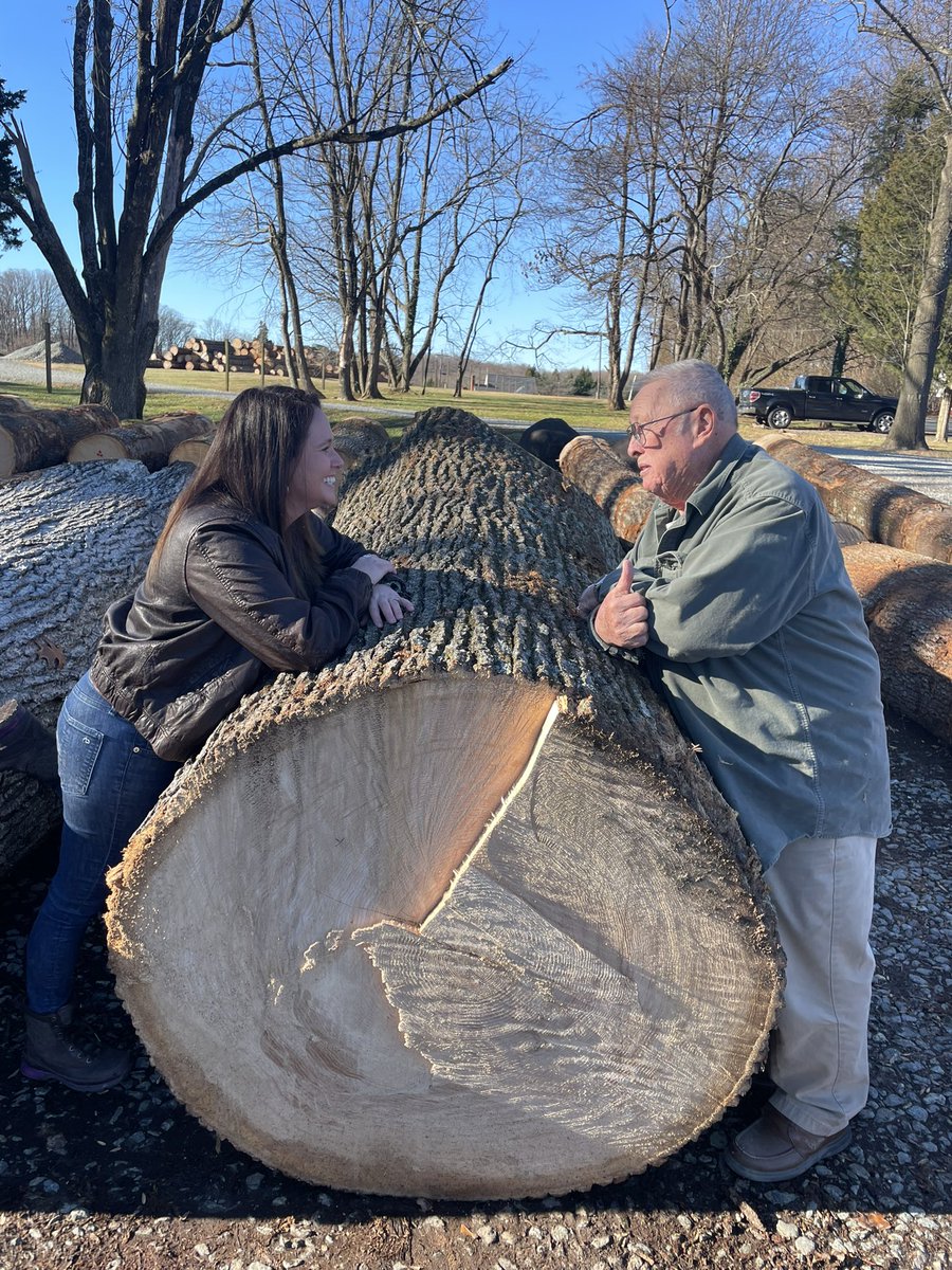 Look at the smile on my face. I ❤️ when I get to talk timber!!! 
Spent yesterday visiting with some pretty amazing people that use #marylandforests for a variety of reasons. If you aren’t already following MFA’s #FacesofForestry you probably should be!!!
#woodwaterwildlife