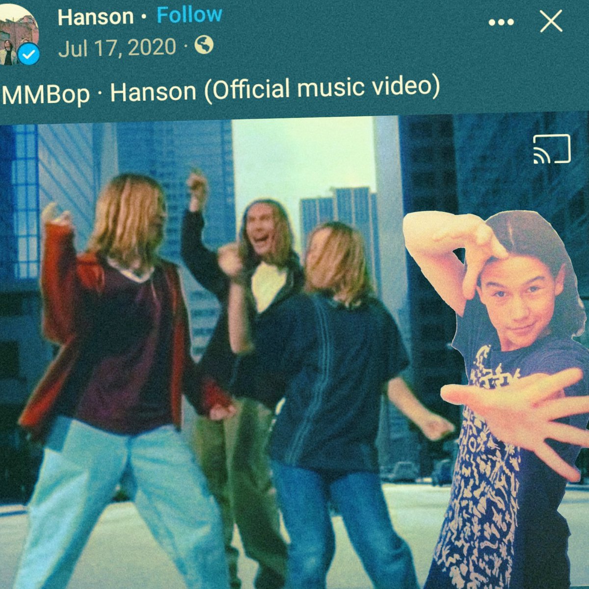 Gus7v's tweet photo. When you realize that @hitRECordJoe was actually part of @hansonmusic https://t.co/RaMj3f4W6K