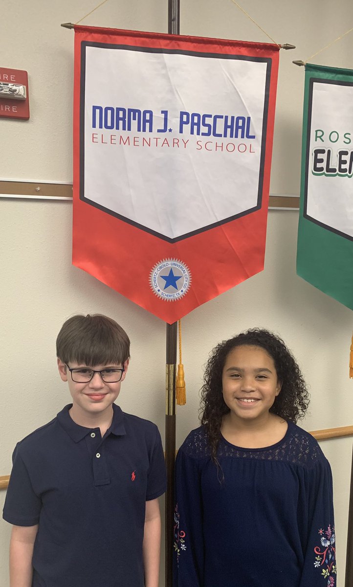 PaschalPatriots's tweet photo. 4th grade leaders Danni Benson and Ethan Tabor represented Paschal Elementary @SCUCISD Board meeting this evening. #PaschalPatriotPride #TraitsofaGraduate https://t.co/I1tyWdjBTY