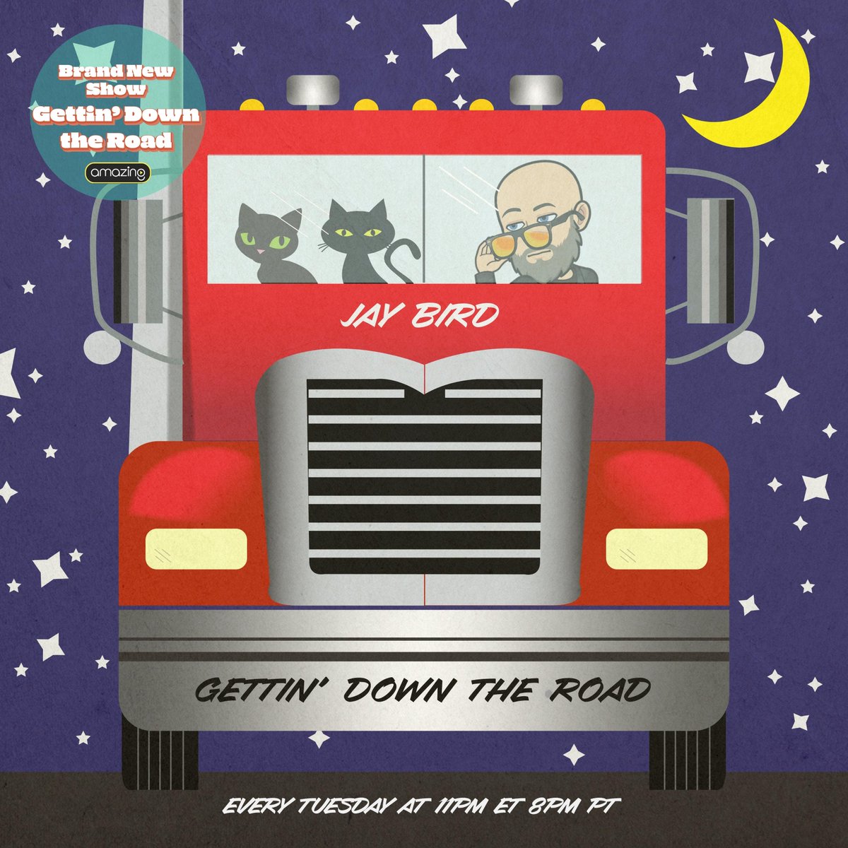 AmazingRadioUSA's tweet photo. BRAND. NEW. SHOW.
Gettin’ Down the Road with Jaybird 👈⭐️😎
TONIGHT AT 11pm ET/8pm PT!
Here’s a sneak peak of who’s on the show:
#BarbWireDolls
#Jealous
#Trevolta
@DUALIPA
@LostCircusUS
#Trucker #newshow #music #amazingradiousa #rejectthealgorithm https://t.co/3Vs7t4d45W