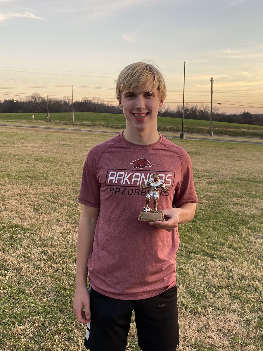 SPT_Soccer's tweet photo. Now that our fall preseason has come to a close, congrats to our offseason performer of the year: Kaleb Mackenzie! #Sptstrong https://t.co/ANRsmGkQAv