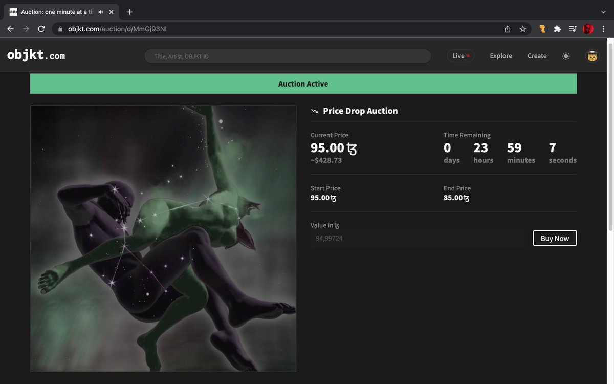 KeyvanNazifi's tweet photo. AUCTION STARTED
https://t.co/VT3sZGKcYb
🔨 95 $TEZOS 🧨
#NFTSPACESHIP ✨👩🚀
#TEZOS #K1 #K1NAZIFI #KEYVANNAZIFI
#objktcom #AUCTION https://t.co/nmuCv4rWcx