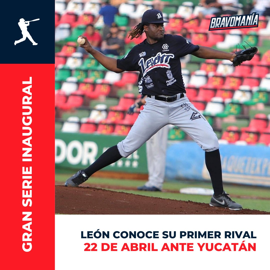 BravomaniaMX's tweet photo. 🚨 Para arrancar temporada, los @NacimosBravos visitarán Yucatán donde enfrentarán a los @leonesdeyucatan.

El primer partido de la novena guanajuatense será el viernes 22 de abril y los Bravos tendrán un arranque con dos visitas en las primeras tres series. #Bravomanía https://t.co/rOwZaFF6bl