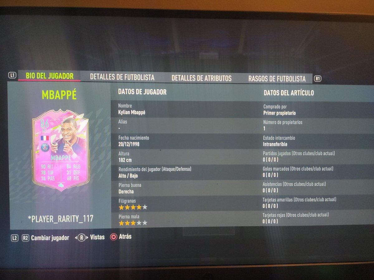 Me han dado un Mbappe sin Skills xD vaya mala suerte.....

🤣🤣🤣