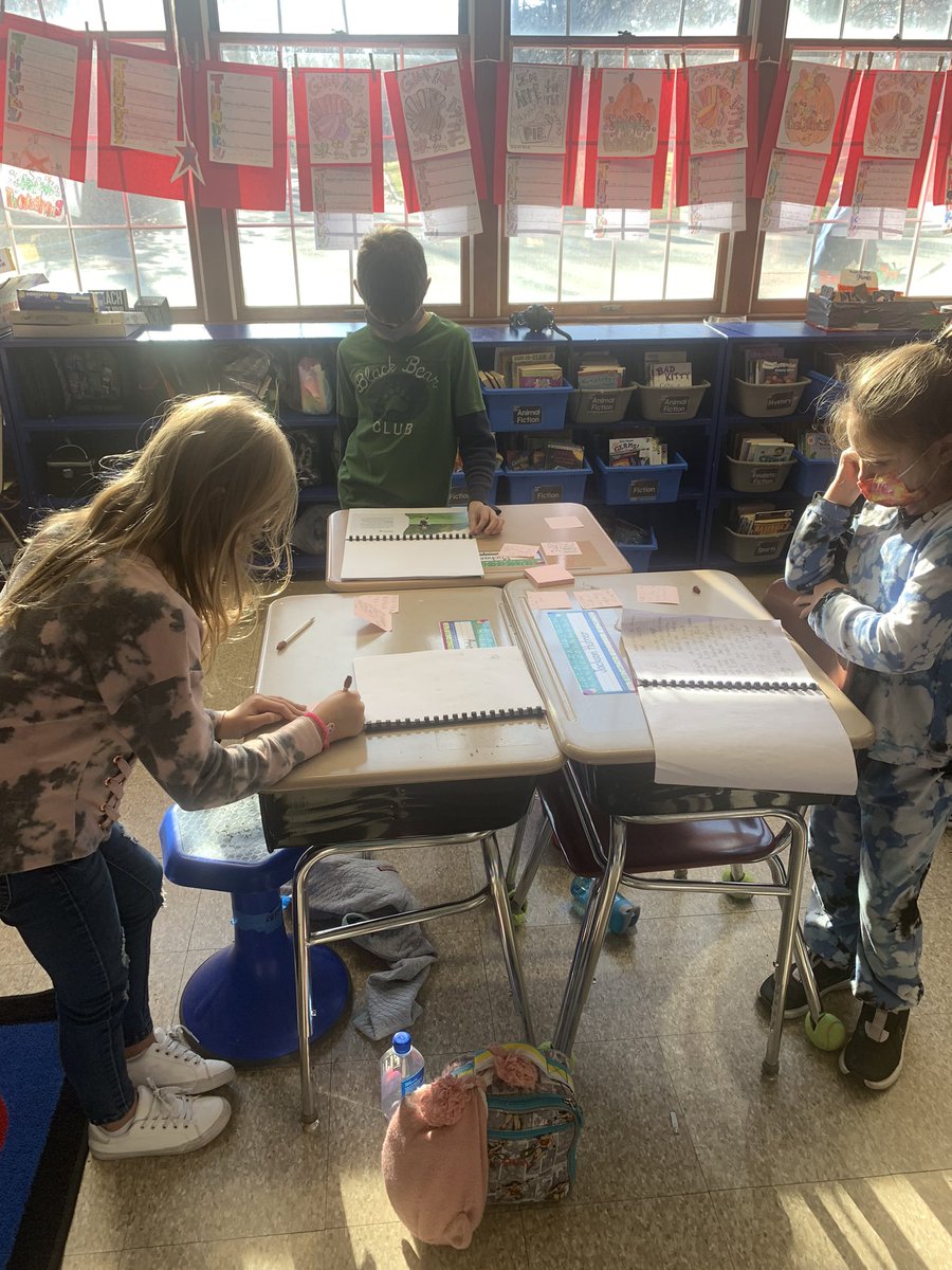 Students got to learn about all the topics their peers are experts on during our nonfiction book gallery walk today! They loved leaving post it notes with feedback for their friends.
