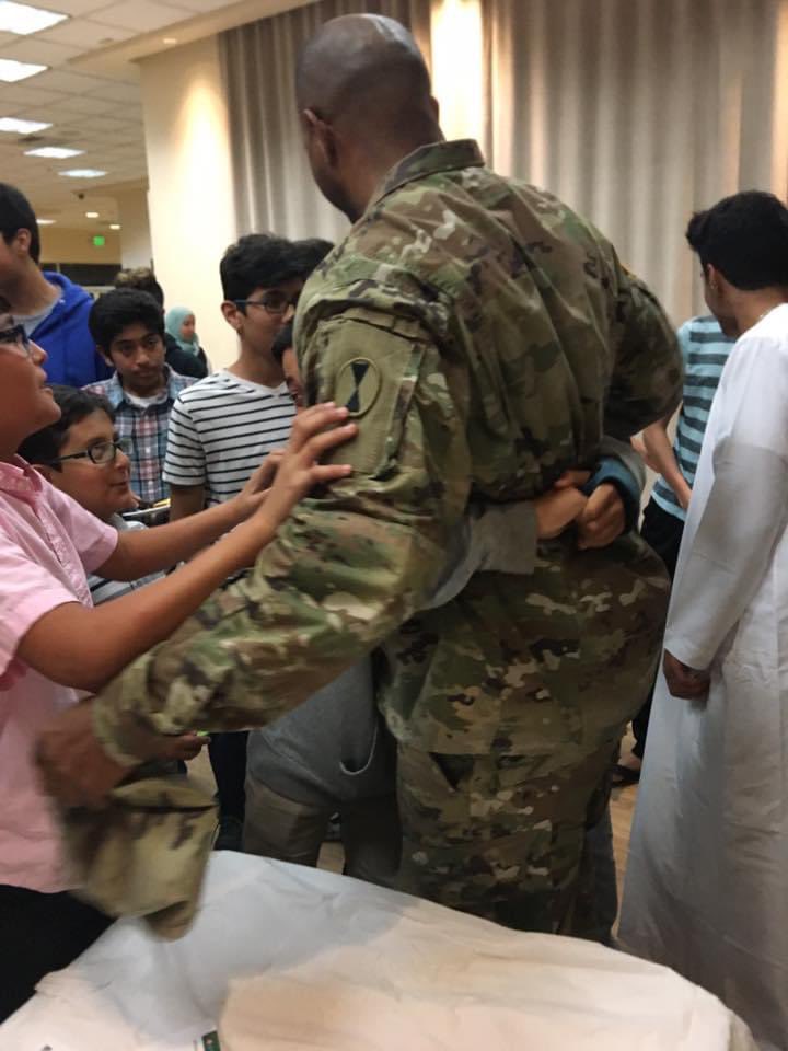 PhShabazz's tweet photo. The Big Imam Visit the Mosque to inspire the young children! US ARMY CHAPLAIN CORPs https://t.co/v6NdjRWAoD