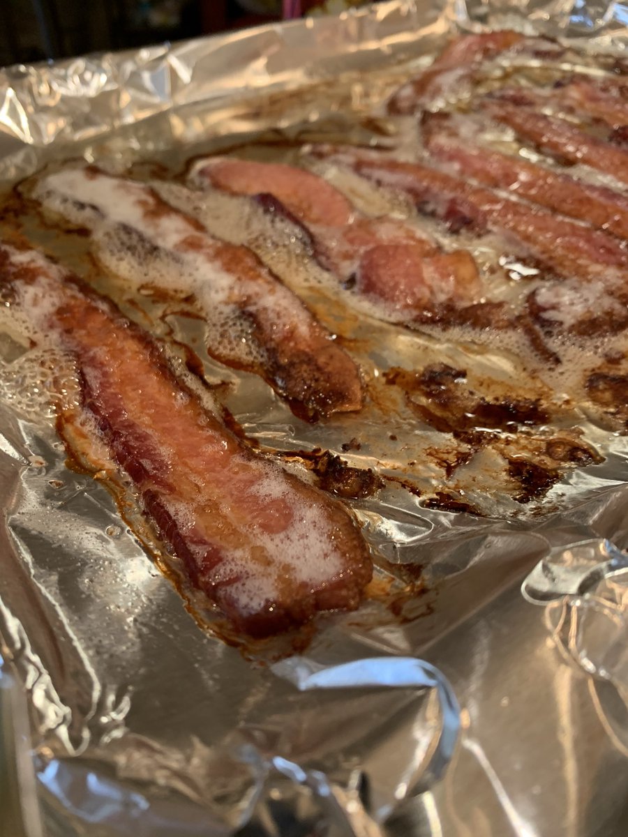 Kcookski's tweet photo. Me: We’re eating healthy tonight — vegan black bean burgers.
Also me: With bacon! https://t.co/tPqL2LwSTD
