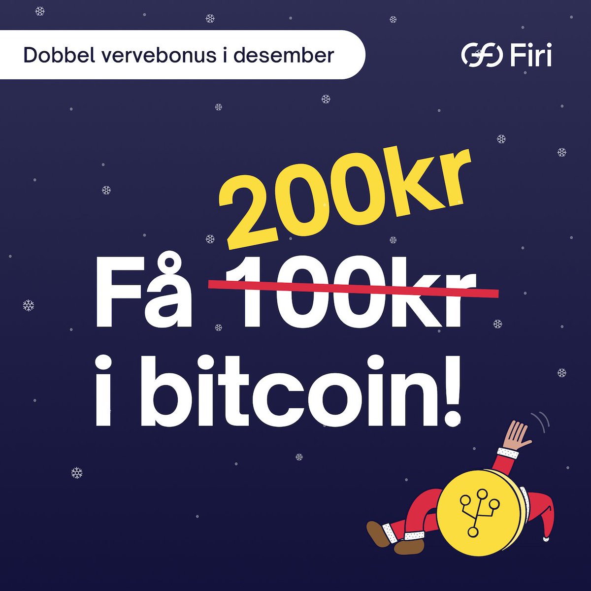 KryptoguidenNO's tweet photo. Firi kjører dobbel vervebonus i desember!
https://t.co/r7BOgq5C29 https://t.co/E2oSidAajT