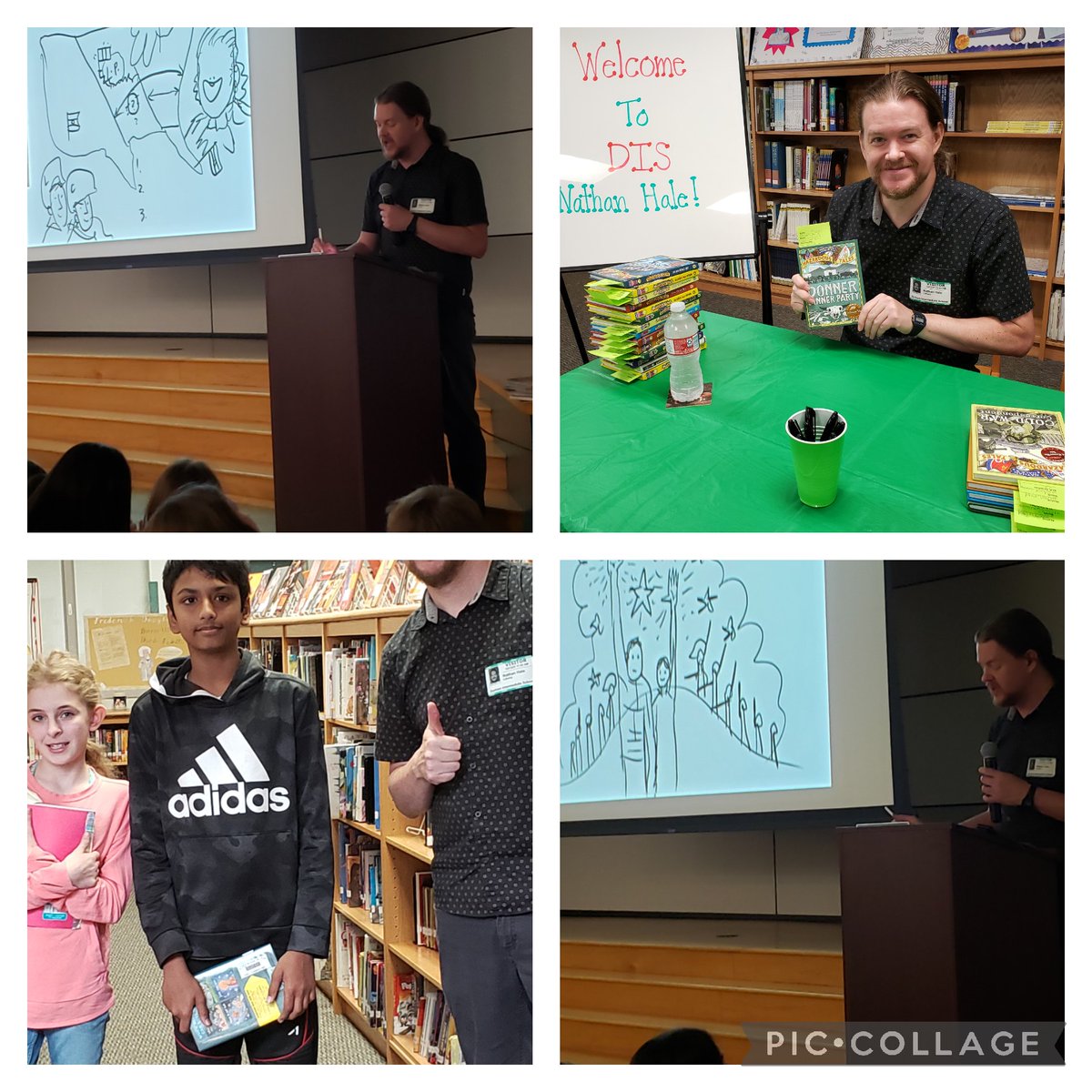 DIS students &amp; teachers really enjoyed popular graphic novel author Nathan Hale who told &amp; illustrated a Lewis &amp; Clark story <a href="/DurhamLibraryTX/">DurhamLibrarytx</a> <a href="/CISDLibraries/">CISD Libraries</a> <a href="/Carrollisd/">Carroll ISD</a> @DonDurhamSLC