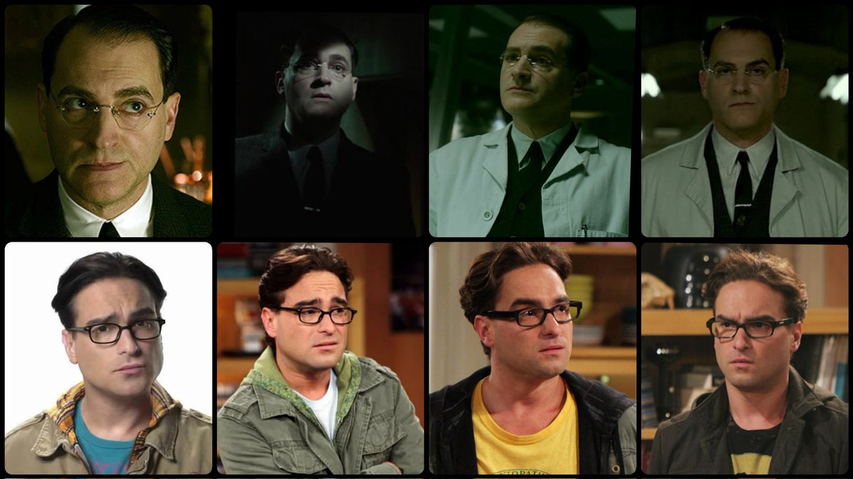 Gaby_ACs's tweet photo. I'm not saying they're completely alike but, related? Hofftetler, Hofstadter... Scientists...
I like to think Dimitri (@shapeofwater) survived, changed (not a lot) his name and finally got to have a family. Leonard (@tbbtsite) is his grandchild 🥺 https://t.co/8BksfVt1uz