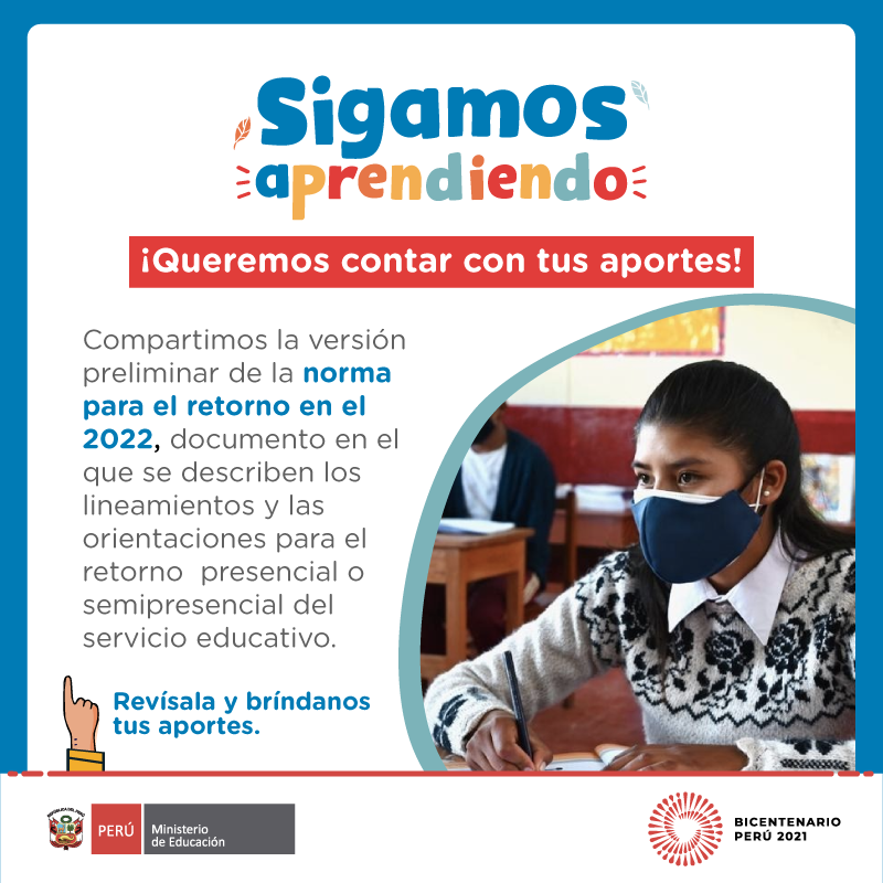 MineduPeru's tweet photo. ¡Atención, comunidad educativa! 🚨 Tu opinión es importante para construir una educación de calidad. Déjanos tus aportes y comentarios hasta el día 18 de diciembre aquí 👉 https://t.co/aFgUoqD7Uo https://t.co/0G0RfwftEL