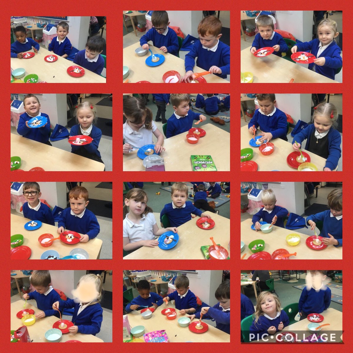 DewstowPrimary's tweet photo. Super #captaincreatives in Reception today making melted snowman biscuits! ☃️ #EYFS #creative https://t.co/5h9Sh0V6AY