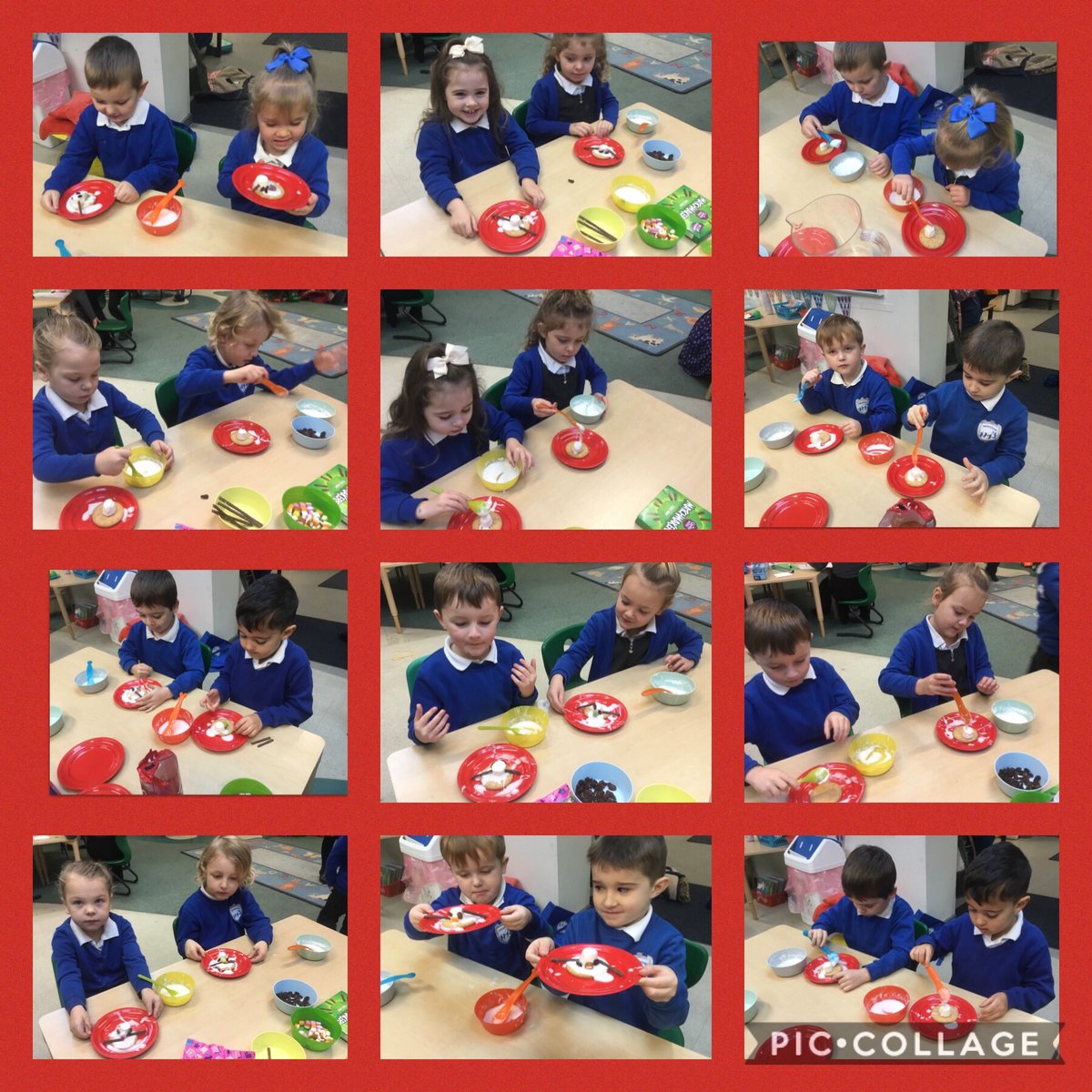 DewstowPrimary's tweet photo. Super #captaincreatives in Reception today making melted snowman biscuits! ☃️ #EYFS #creative https://t.co/5h9Sh0V6AY