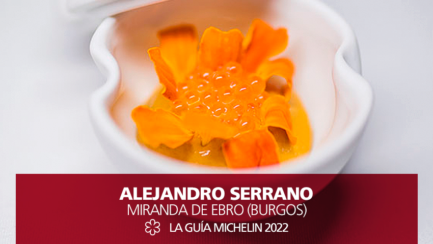 GuiaMichelin_ES's tweet photo. Nuevo 1 #EstrellasMichelin #GuiaMICHELIN2022: #AlejandroSerrano, Miranda de Ebro. 
En tierras castellanas, su joven chef sorprende con una cocina con excelentes pescados y mariscos, que se han convertido en su sello diferenciador. 
#MICHELINSTAR22 #GUIAMICHELINESPT https://t.co/a14Xnuc8OB