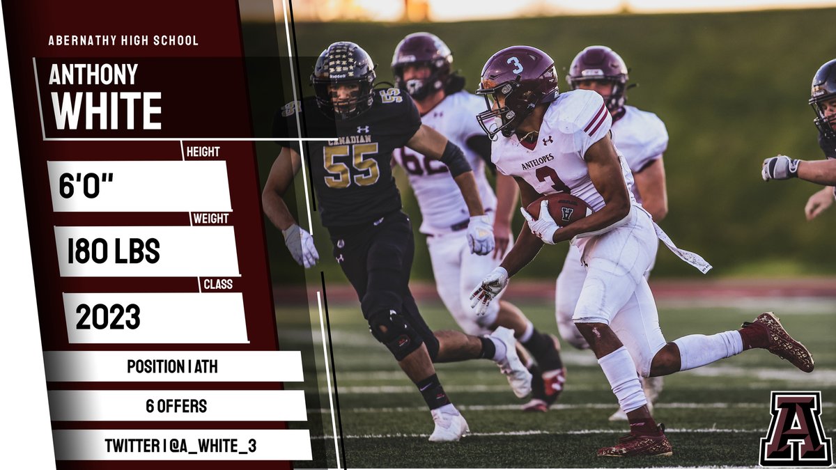 ATH Anthony White Holds 6 offers from UTSA, Pitt, Texas Tech, Buffalo, SMU and New Mexico State. #RecruitTheLopes @A_White_3 <a href="/series_legend/">series legend</a> <a href="/TrustMyEyesO/">⭕️FFERTUNITY</a> @806HsscConnect

hudl.com/video/3/130449…