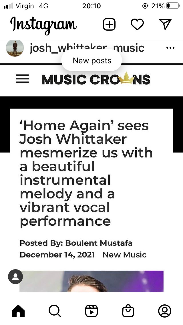Artists who release debut singles are hugely encouraged when supported by industry reviewers. Thank you <a href="/MusicCrowns/">Music Crowns</a> for the  support  of <a href="/JoshWhittMusic/">Josh Whittaker</a> <a href="/rncmlive/">Royal Northern College of Music</a>