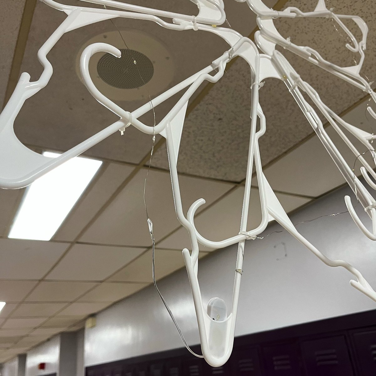 torchianator's tweet image. The halls are coming alive w/holiday spirit at OBHS. Check out what the amazing @TuckEarthOBHS &amp;amp; @MrsCotugno1 have created so for the science department. Recycled snowflakes! So awesome! Stay tuned for more! ♻️🖤💜🎄#GoKnights #HolidayKnights #knightscience @FazioSally