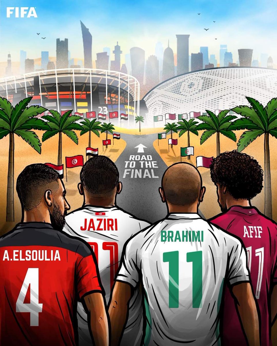 من سيحجز مقعدة في النهائي 

#مونديال_العرب
#كاس_العرب_FIFA 
#كأس_العرب_2021 
#ArabCup2021 
#قطر_الجزائر 
#مصر_تونس