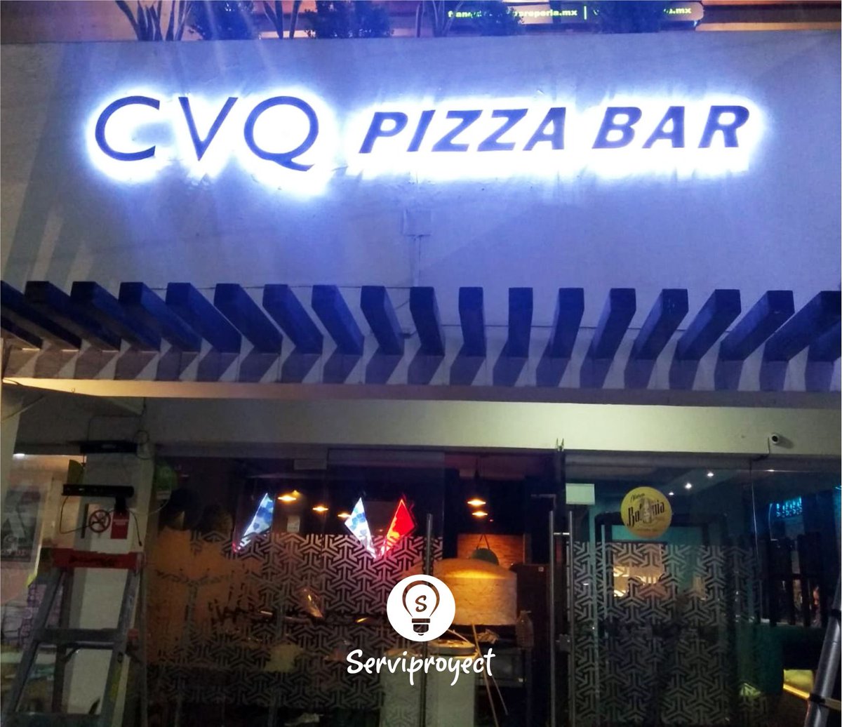 tuserviproyect's tweet photo. Fabricación e instalación de anuncio en 3D para nuestros amigos de CVQ Restaurante  😁🍕 ¡Te invitamos a conocerlos! #Aguascalientes #AnunciosServiproyect #UnGusto https://t.co/utYFblMqtK