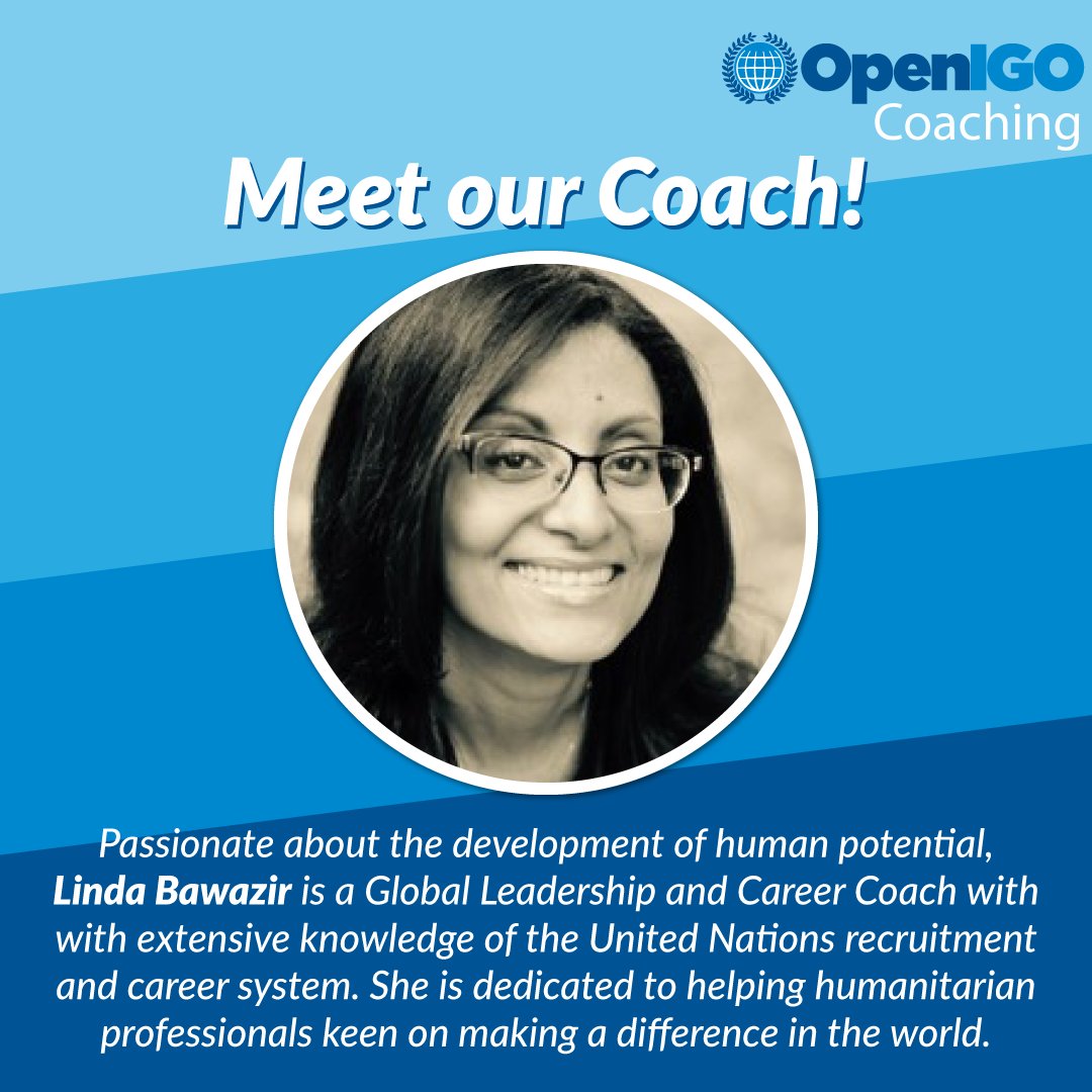 openigonetwork's tweet photo. ❗Meet our new Coach: Linda Bawazir Davin!

👉Go to: https://t.co/ptXvjmLigI and get to know her profile better!

#OpenIGOCoaching #CareerCoach #UN https://t.co/dYgXkmVjtv