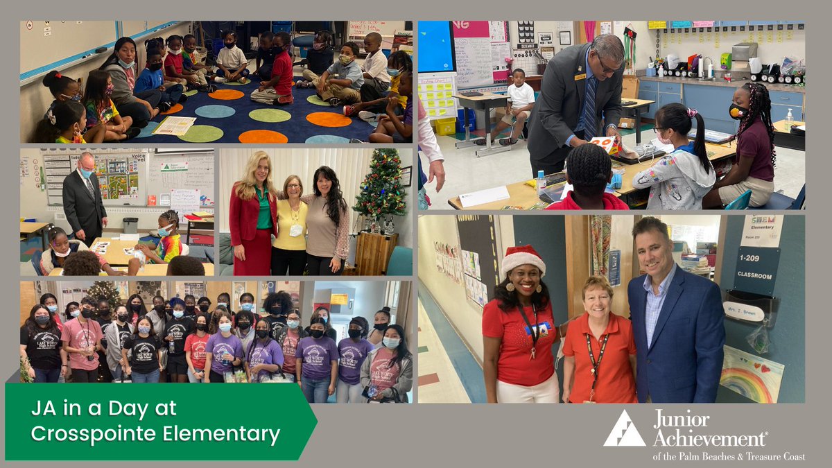 JAofPBTC's tweet photo. JA in a Day is is a high impact way to deliver JA's lessons for a particular grade level all on the same day. Crosspointe Elementary's Explorers had their own #JAinaDay last week, and it was such a success thanks to our incredible volunteers, students, and staff. https://t.co/QwWTjO7Mi5